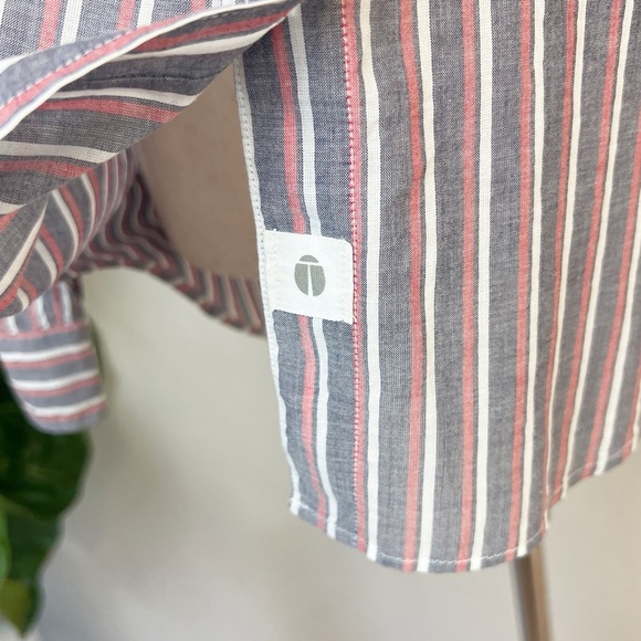 Anthropologie Striped Button Down Shirt - Blue and White - Picture 7 of 14